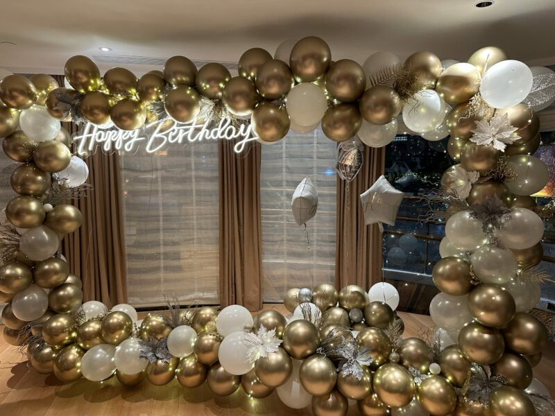 White Christmas Balloon Frame Decoration – 場地佈置：圖片 2