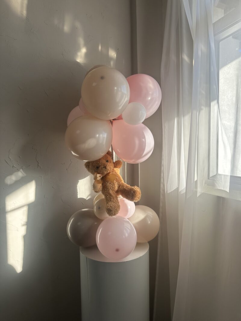 Teddy Bear Hot Air Balloob Tablepiece （Girl) -熱氣球小熊桌上擺設 （女）：圖片 2
